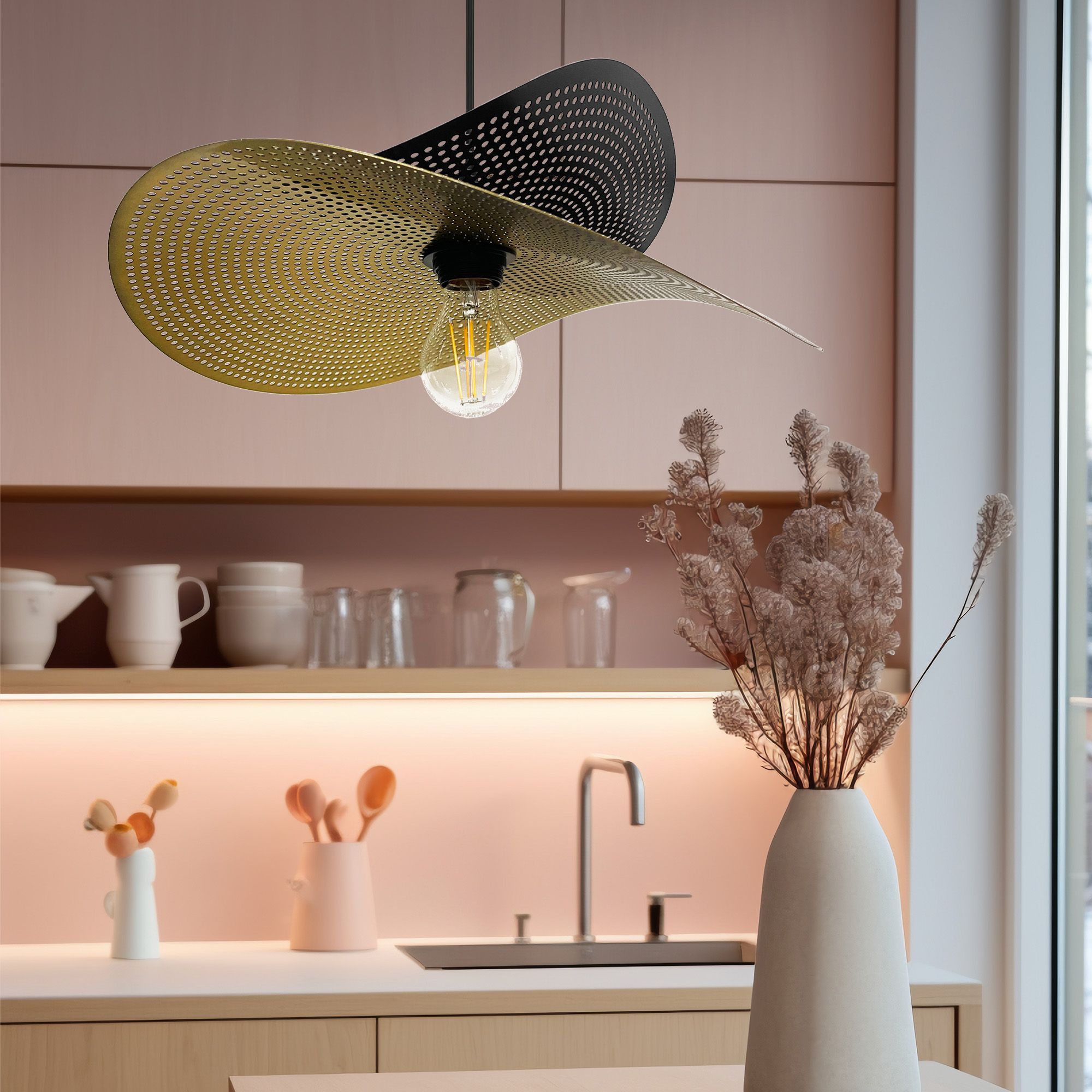 Lampada Da Soffitto APP1471-1CP Black/gold