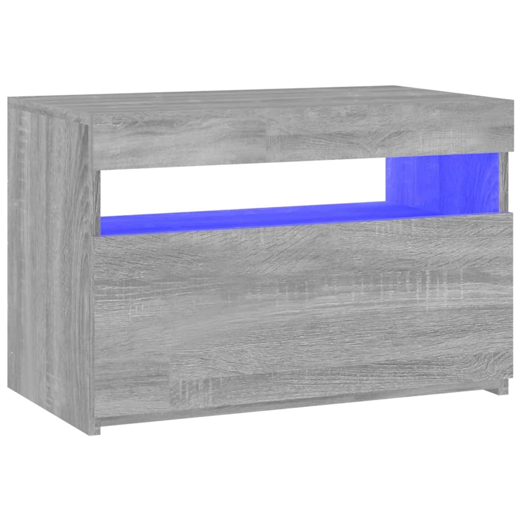Mobile TV multimediale mensola TV credenza mobile TV sala da pranzo soggiorno camera da letto con luci LED Sonoma 60 x 35 x 40 cm grigio 02_0026827
