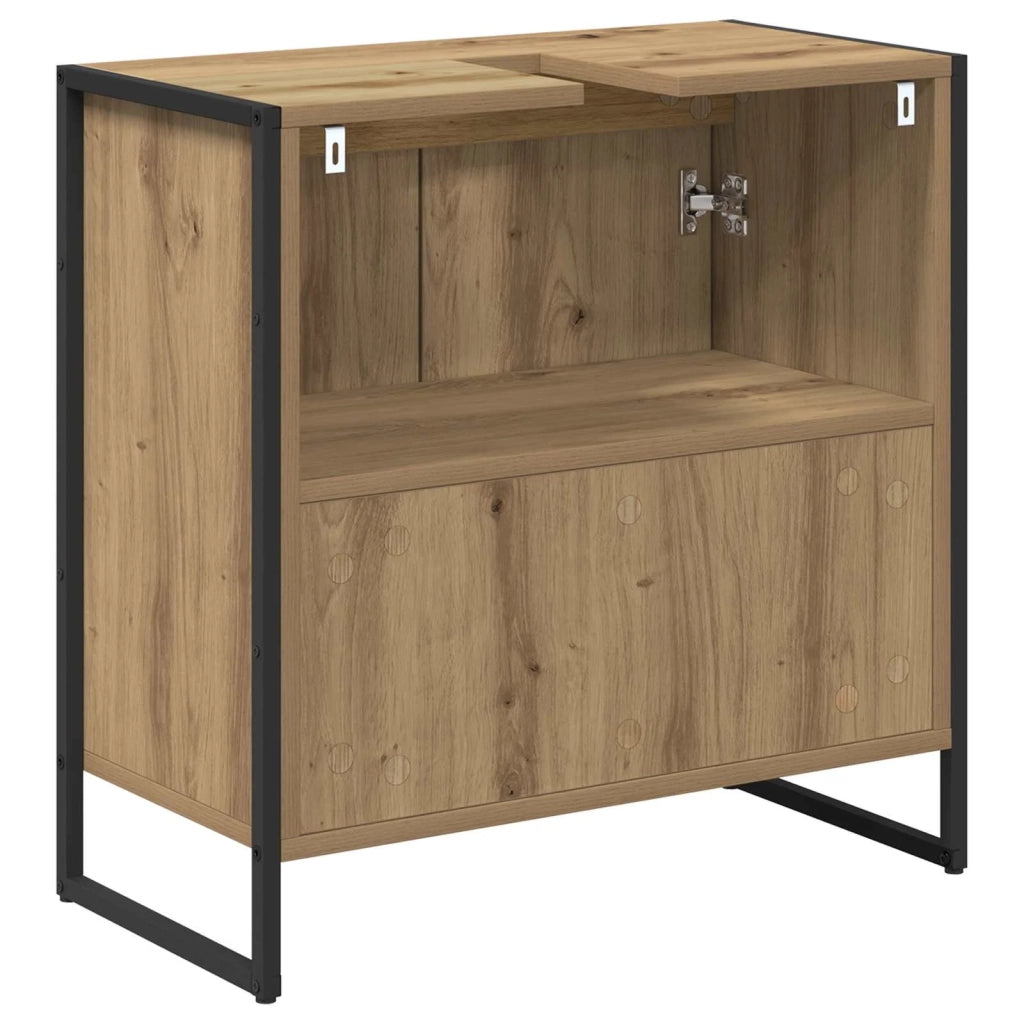 Mobile da Bagno | Armadio da bagno con porta Rovere Artigianale 60 x 30 x 60 cm