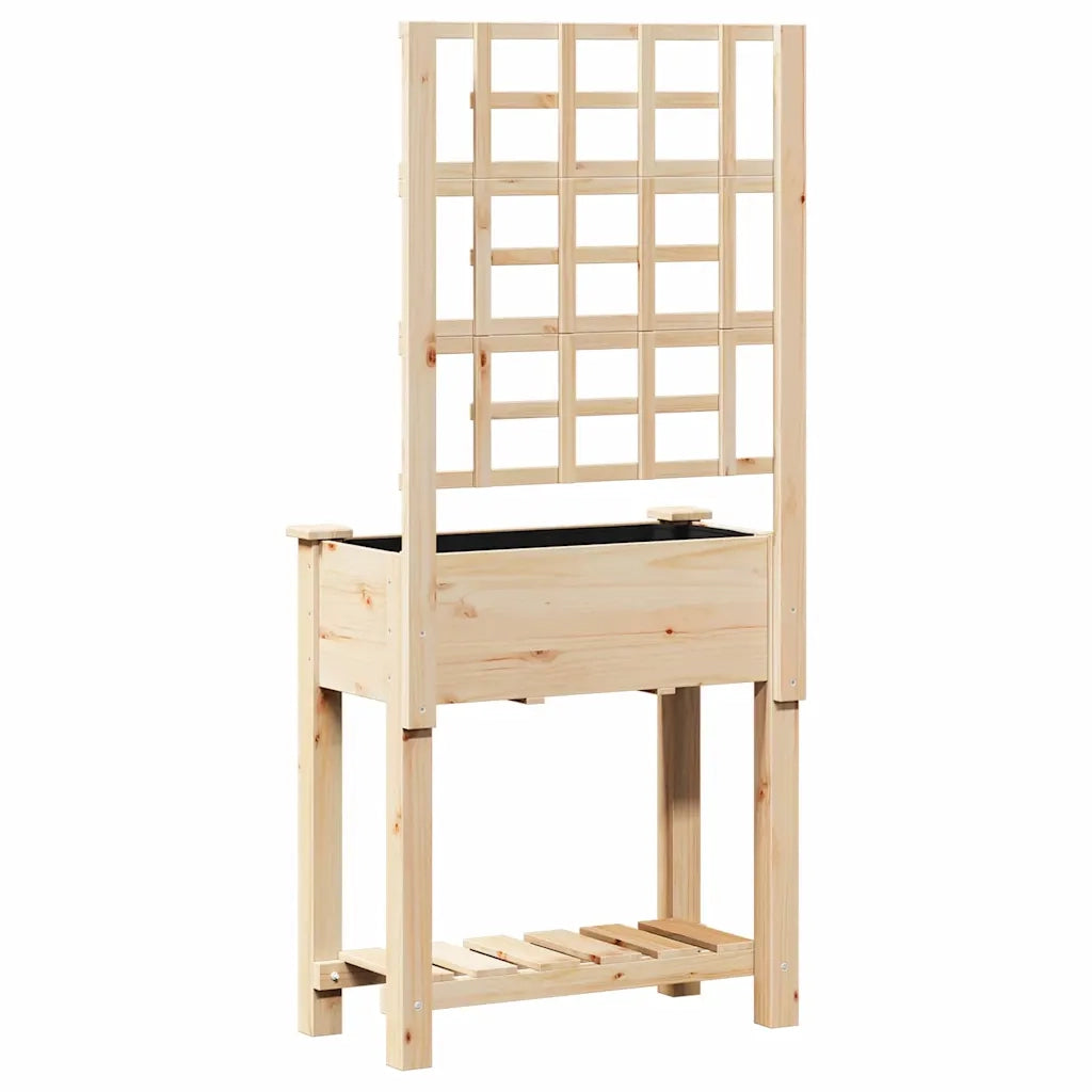Vaso da giardino Beige 71 x 38 x 152 cm Legno di Abete Massello 42006570