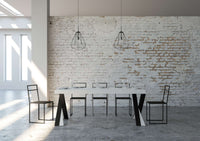 Consolle Allungabile 90-300x40x77 cm in Nobilitato Bianco