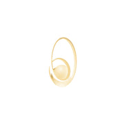 Lampada a parete Diva A Oro Spazzolato - Applique LED 21W 3000K 1200lm in alluminio e silicone opale, Dimmerabile taglio di fase - Gealuce