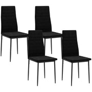 Set di 4 Sedie da Pranzo ¨C zephmum ¨C Tessuto Grigio, Struttura in Metallo