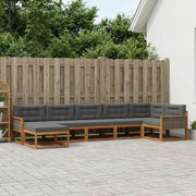 Set di divani da esterno 7 pz Naturale e Antracite 3382740