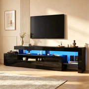 Mobile TV lucido con LED e ampio spazio contenitivo
