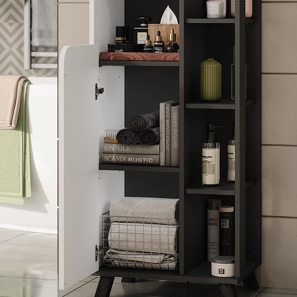 Vicco Mobile alto Antracite/bianco 50 x 175 cm con 2 porte
