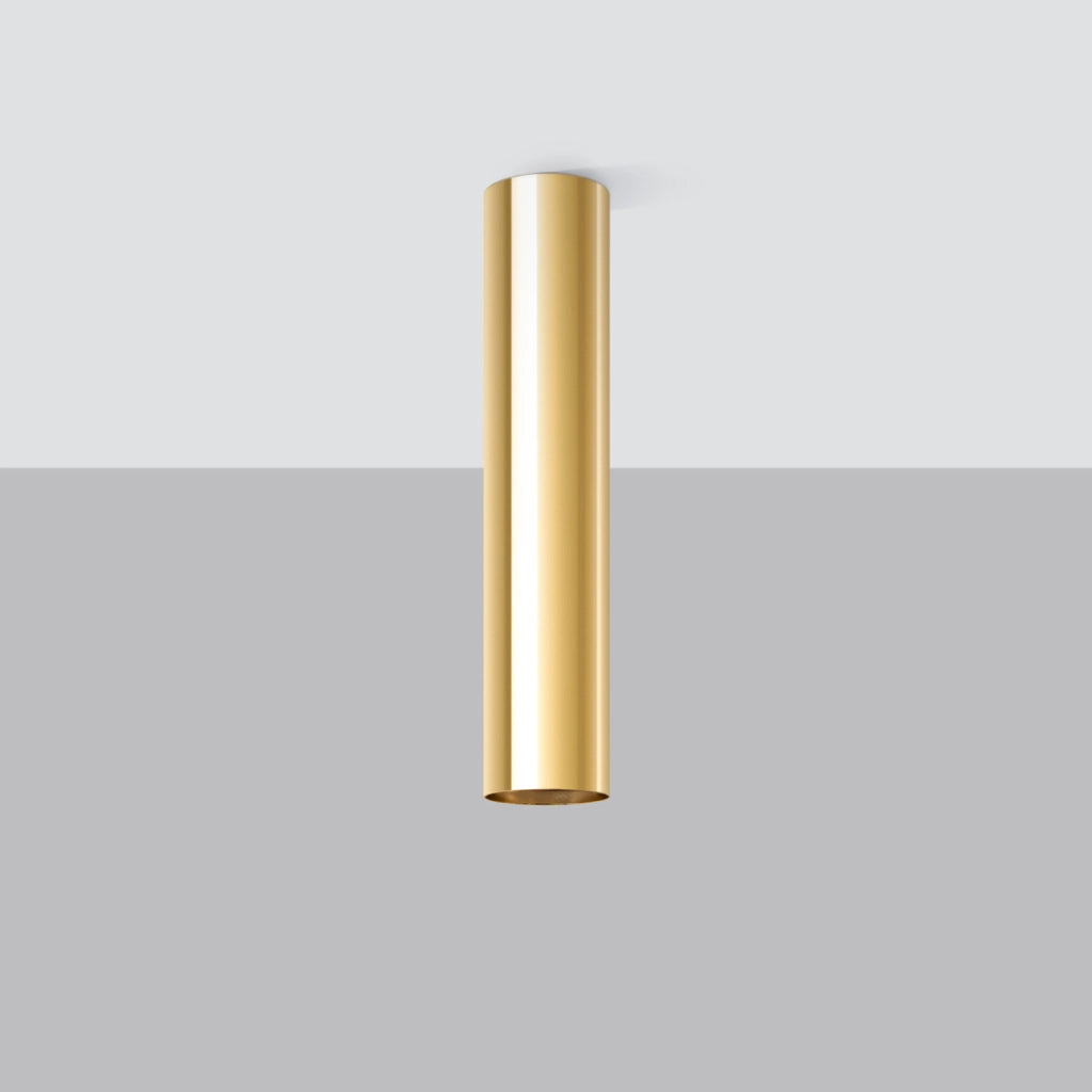 Spot soffitto tubo lungo oro Ø6 GU10 10W Modeno Pure Lume
