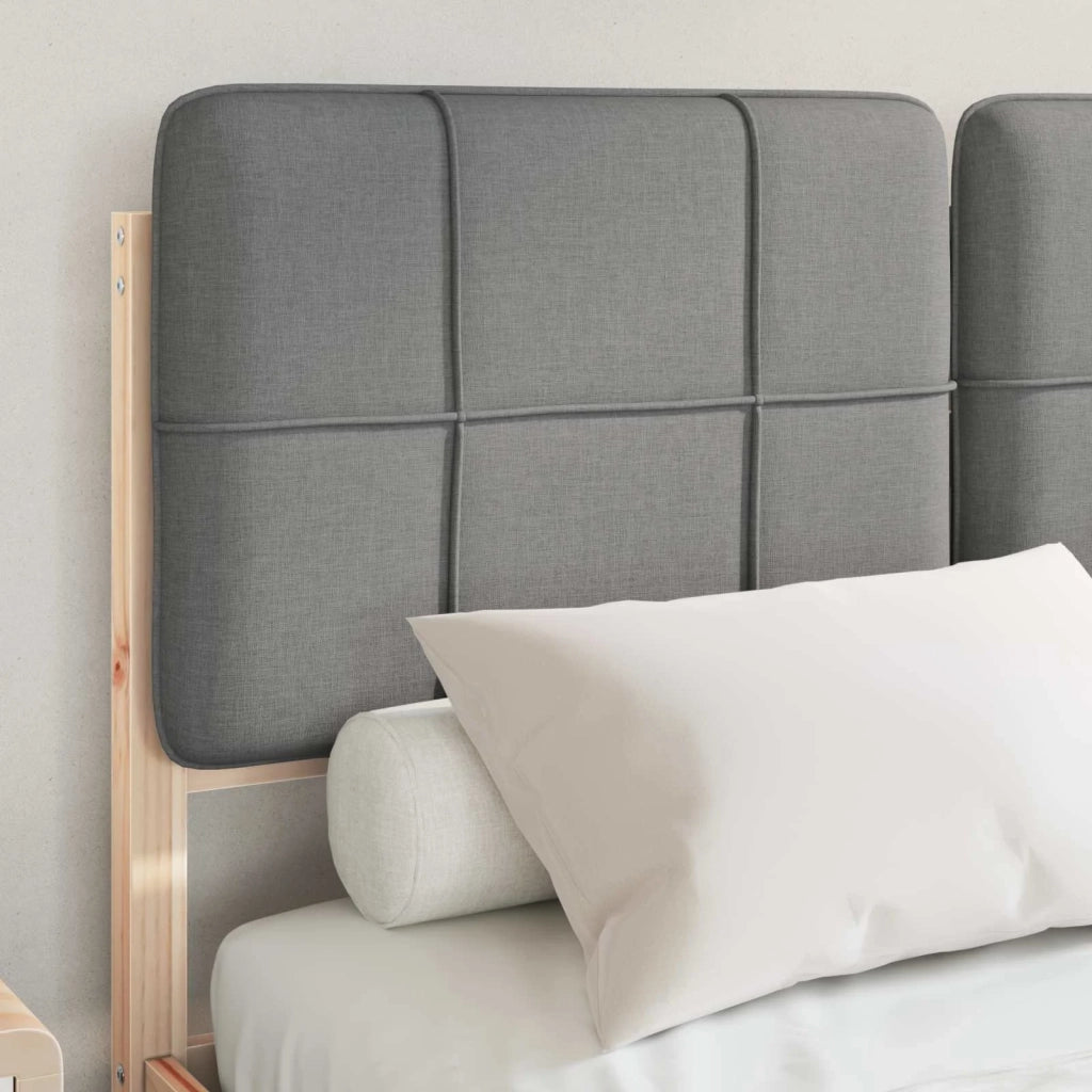 Letto con Testiera Rivestita Grigio chiaro 120 x 200 cm 877979