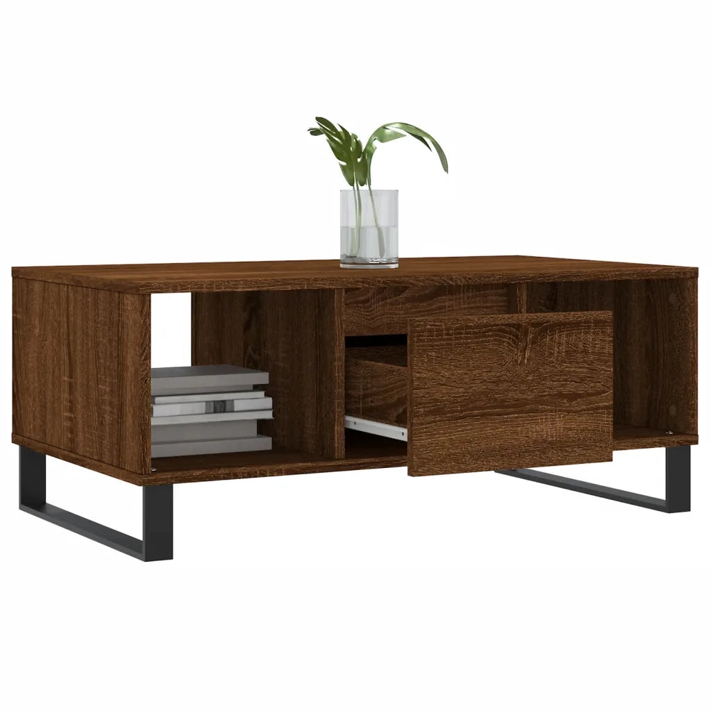 Tavolino da Salotto Rovere Marrone 90x50x36,5 cm in Multistrato 830603