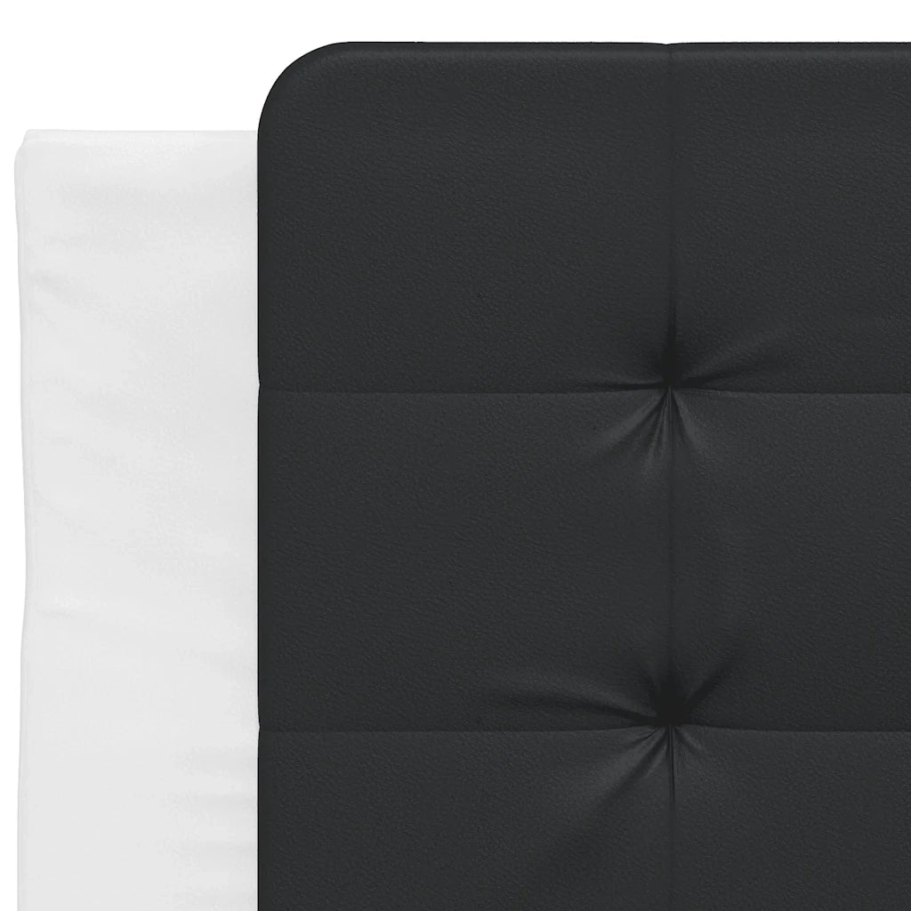vidaXL Giroletto con Testiera Nero e Bianco 100x200 cm in Similpelle