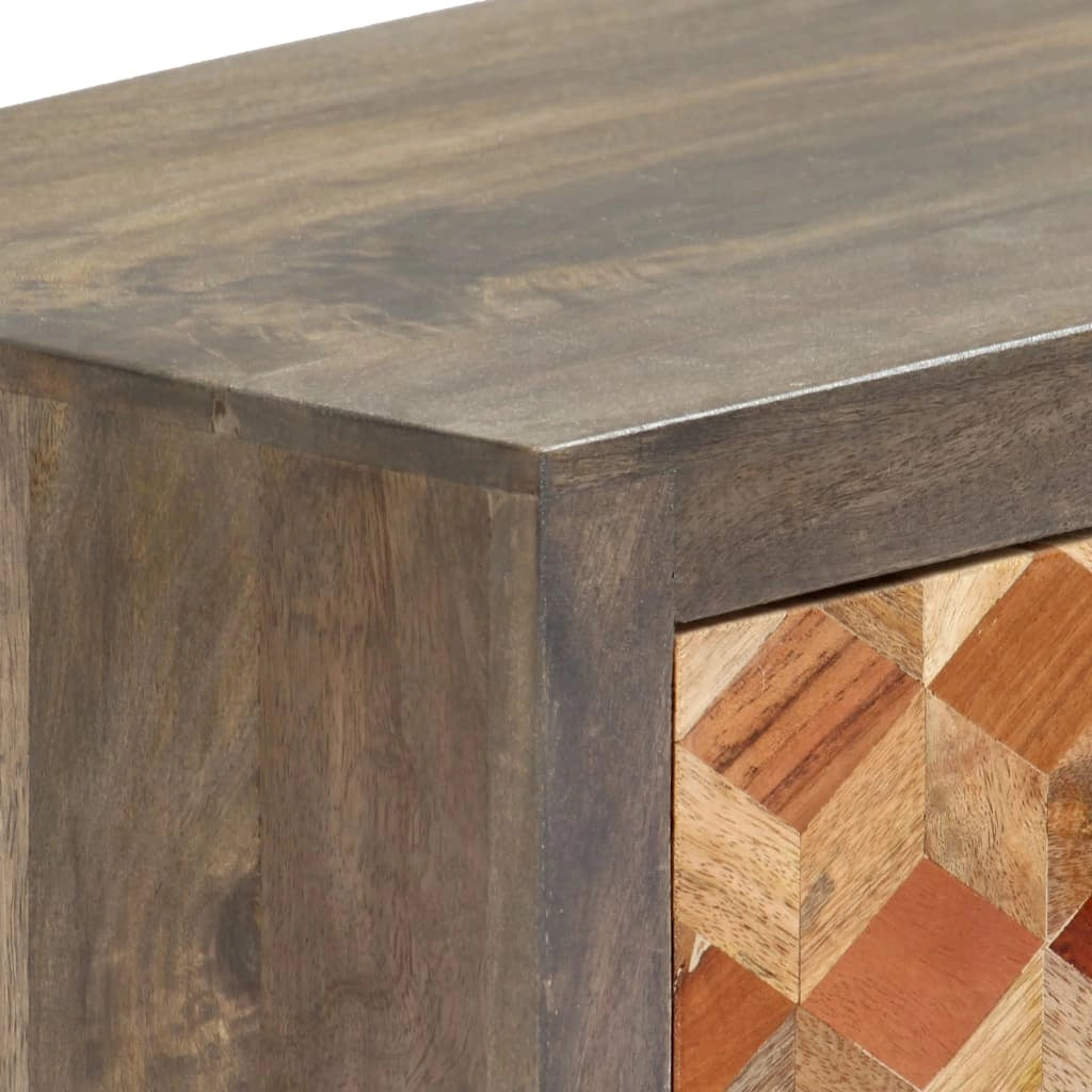 Mobile TV multimediale mensola TV credenza TV sala da pranzo soggiorno camera da letto 120 x 30 x 40 cm legno massello di mango grigio 02_0025836