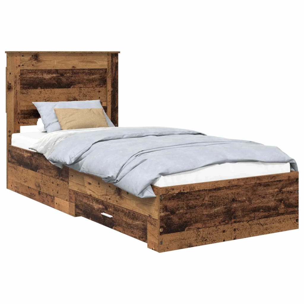 Struttura del letto con cassetto con testiera Legno multistrato 3410372