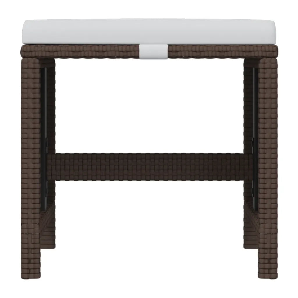 Set da Pranzo per Giardino 21pz con Cuscini in Polyrattan Beige cod mxl 38859