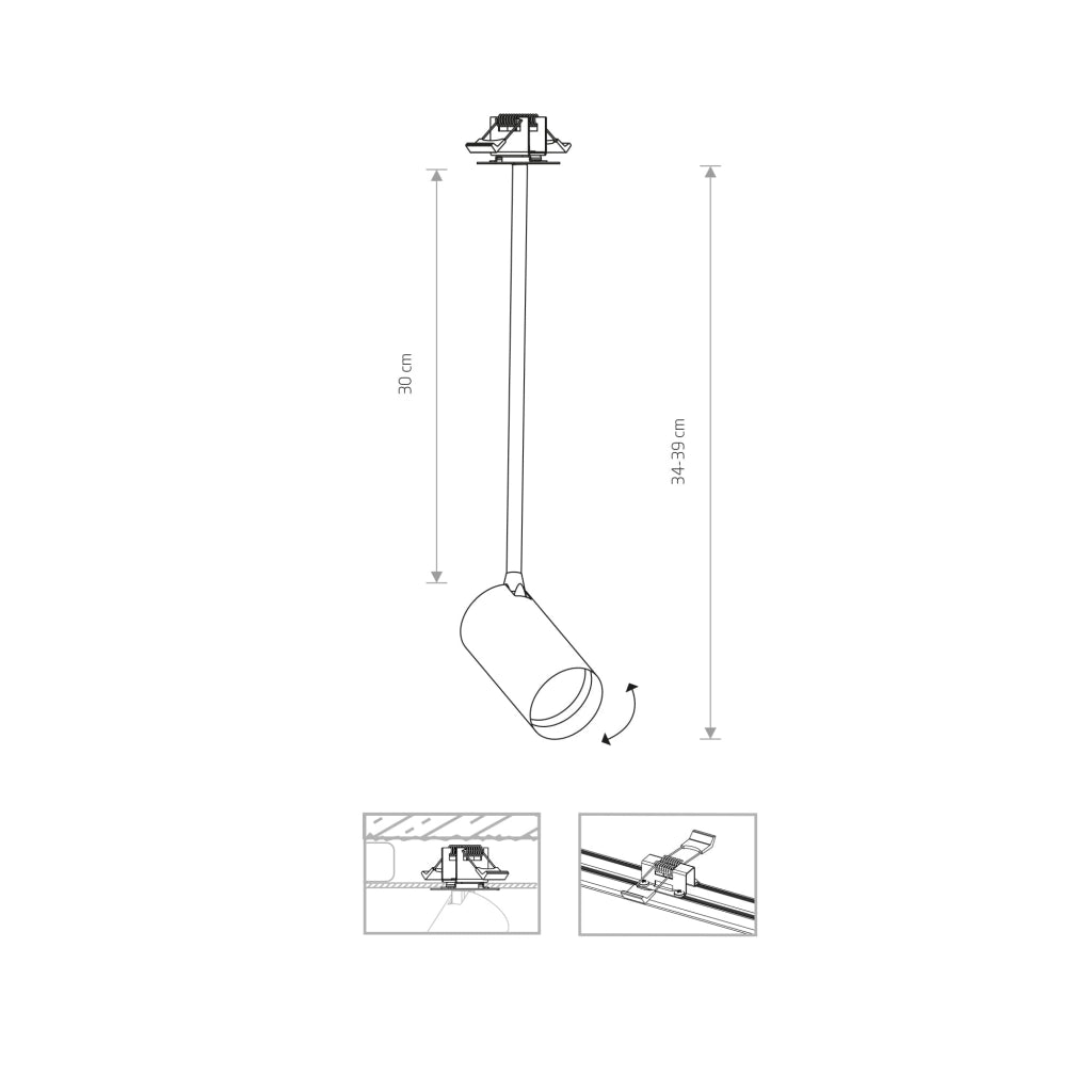 Faretto da soffitto incasso Nowodvorski Mono bianco GU10