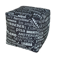 Pouf Puff Puf Cubo 40x40x40cm Big City Nero Avalli