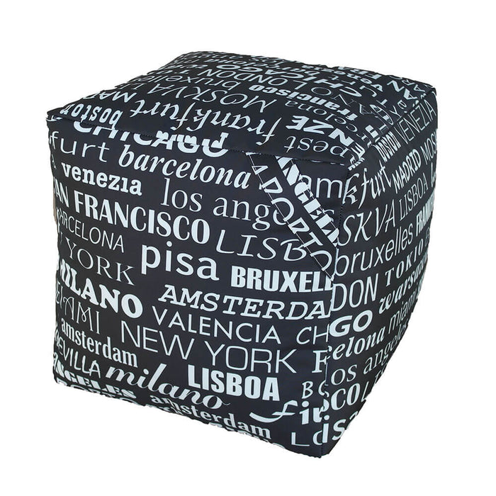 Pouf Puff Puf Cubo 40x40x40cm Big City Nero Avalli
