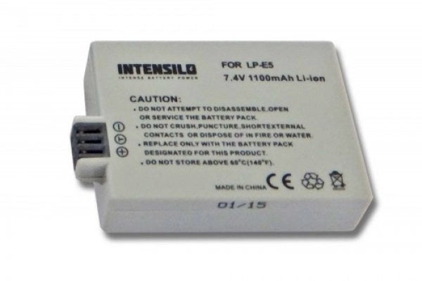Batteria Fotocamera INTENSILO per Canon LP-E5 7.2V 1100mAh