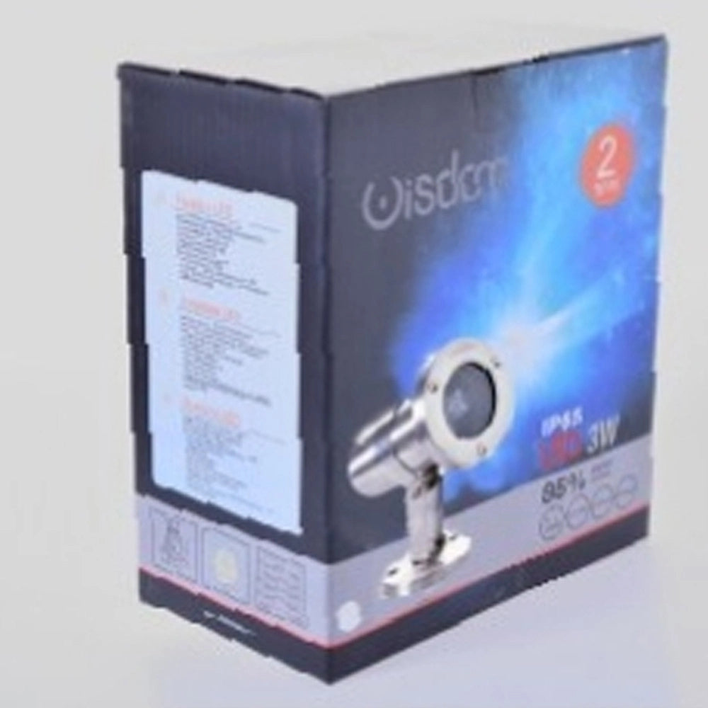 Trade Shop - Faretto Spot Light Per Esterno Da Giardino 3 Watt Luce Calda Fredda Verde Rgb - -bianco Caldo      -