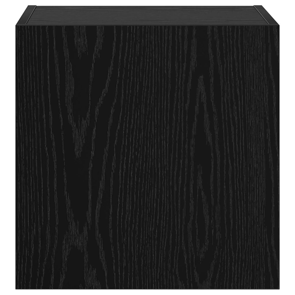 Mobile TV da parete Rovere Nero 40,5x30x40cm Legno multistrato