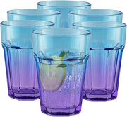 Set di bicchieri cocktail e longdrink da 370 ml in vetro colorato