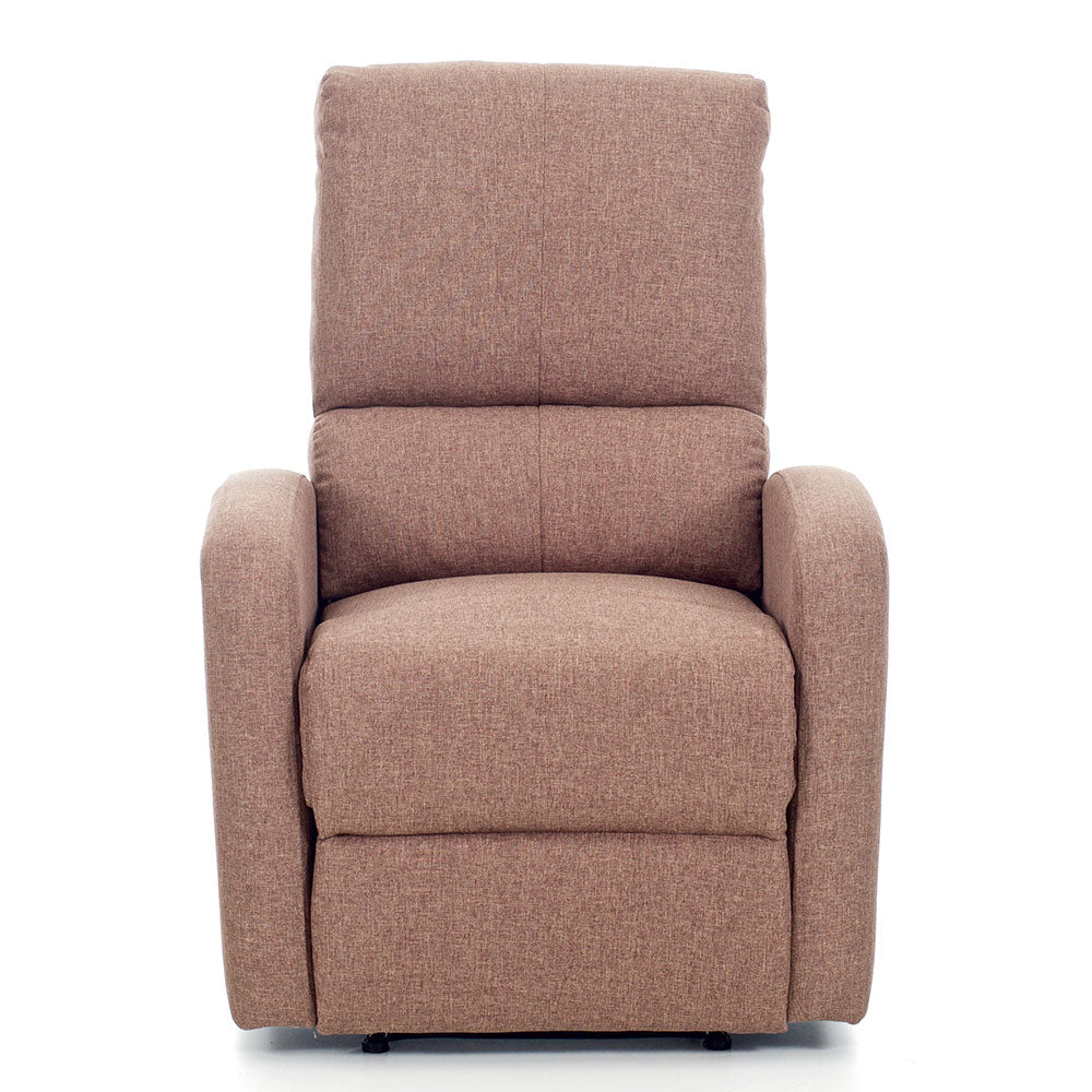 Poltrona Relax Reclinabile Manuale in Tessuto Fiorella Marrone
