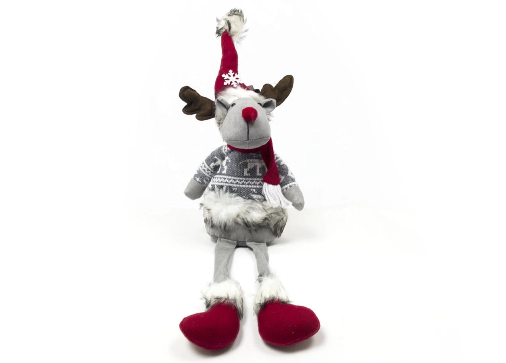 Renna Seduta Fermaporta Decorativo Con Gambe Molli Altezza 55 cm