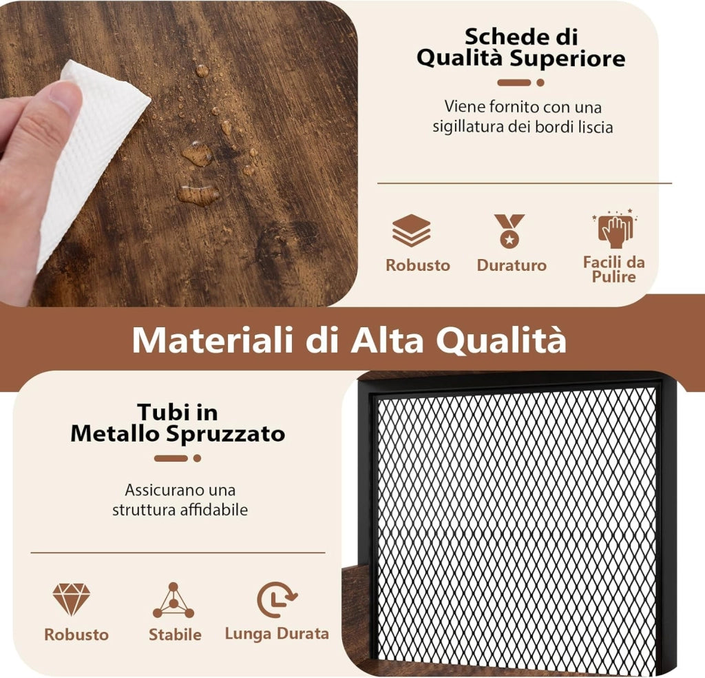 Supporto per Giradischi a 3 Ripiani, Fino a 300 Album, Porta Giradischi Vinili con 3 Separatori Rimovibili e Struttura in Metallo, Mensola di Archiviazione per Soggiorno, 83x36x76,5 cm