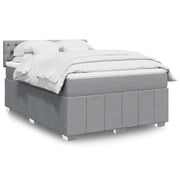 Giroletto a Molle con Materasso Grigio Chiaro 140x190cm Tessuto
