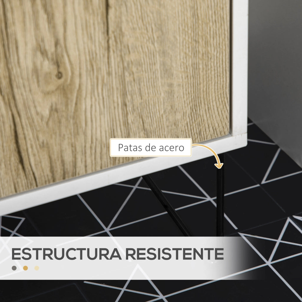 Mobiletto Sottolavabo ¨C Zephmum ¨C 60x30x60 cm Bianco Rovere