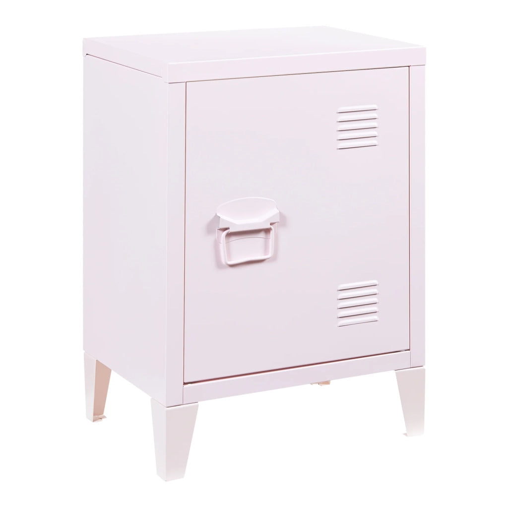 Comodino comodino cassettiera mobile contenitore in acciaio laminato 57 x 40 x 30 cm rosa 03_0011015