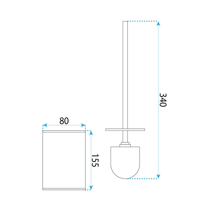 Spazzola Per Wc Mettalico B110 Chrome