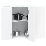 Pensile da Cucina ad Angolo Kalmar Bianco Lucido in Truciolato