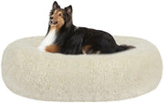 Cuscino per Cani in Rondone con Sedia per Cani e Gatto, Donut Knuffel, 80 cm Ø, Beige