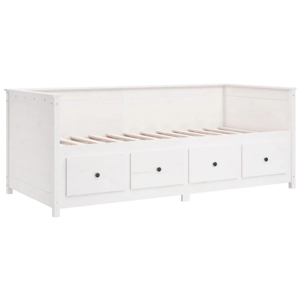 Dormeuse senza Materasso Bianca 80x200 cm Legno Massello Pino 820907