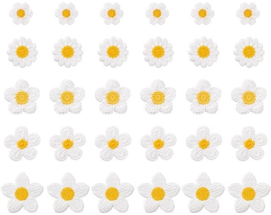 30 Stuks Opstrijkbare Patches in 5 Stijlen per Accessori per Abbigliamento e Borse