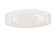 Vassoio Piatto in Ceramica Bianco Rettangolare 46,5 x 19 cm