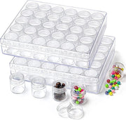 Accessori per Diamond Painting - Organizzatore di contenitori in plastica Kralen Helder - 30 contenitori rimovibili piccoli con coperchi - Accessori per DIY per orecchini in smalto con diamanti e glitter