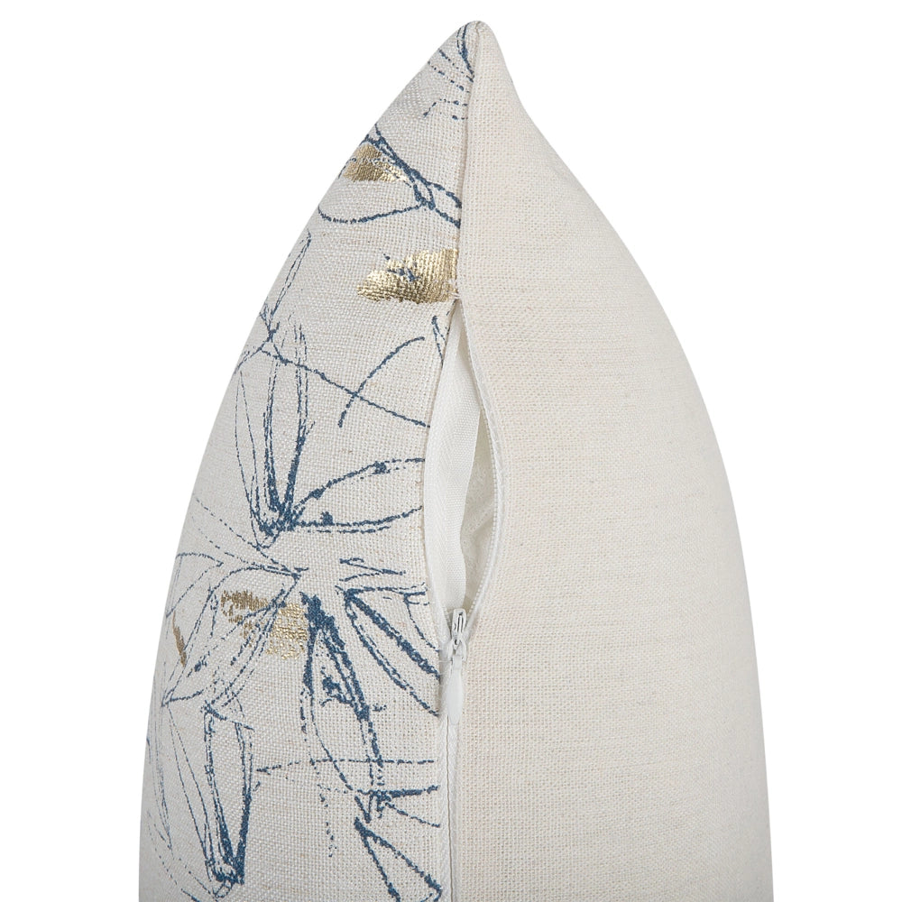 Set di 2 cuscini decorativi Beige motivo floreale 45 x 45 cm Motivo floreale Accessori arredo retrò