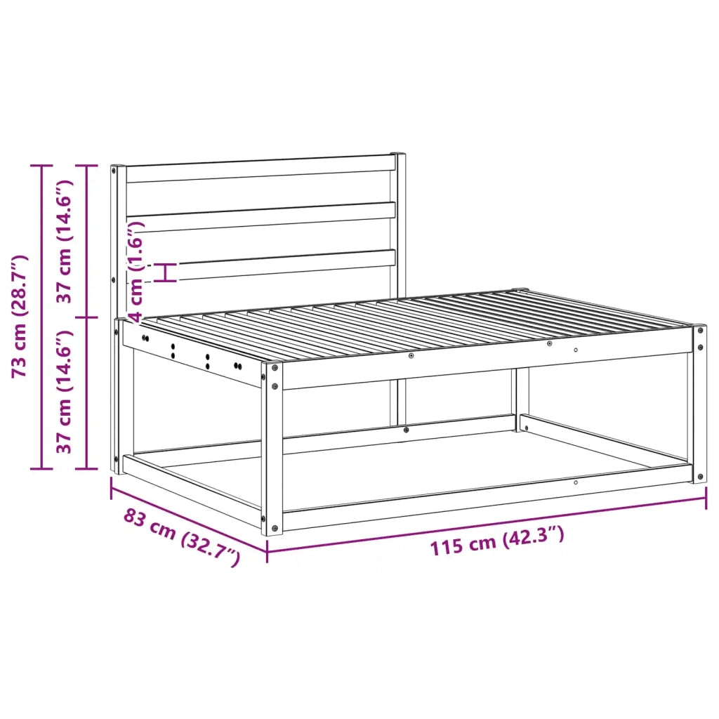 Set di divani da esterno-Sofa da giardino Naturale Legno di Acacia Massello 123946