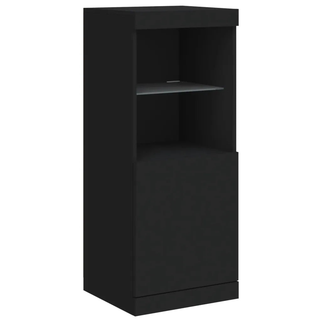 Credenza con Luci LED Nera 41x37x100 cm 836687