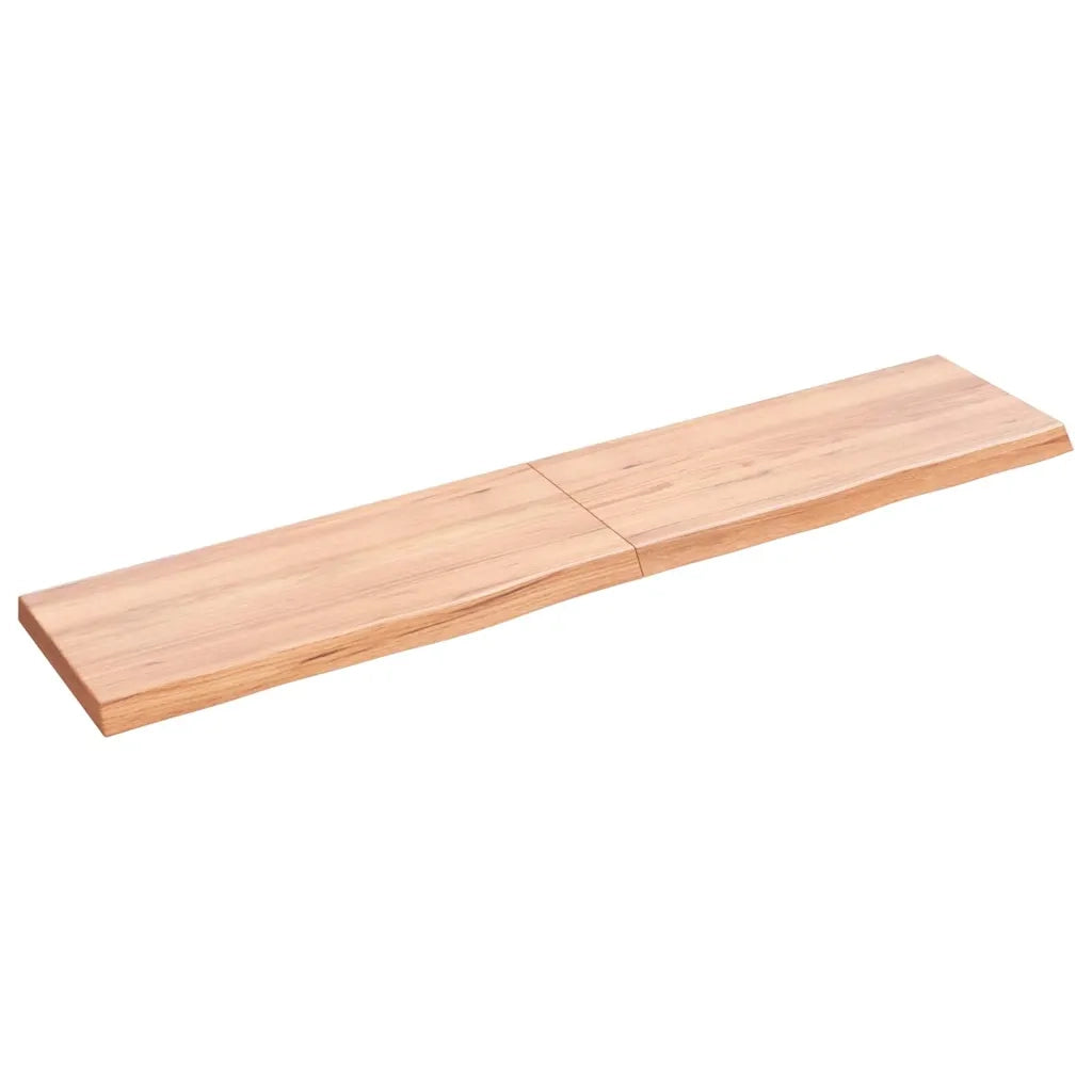 Piano Bagno Marrone 140x30x(2-4) cm Legno Massello Trattato 3156145