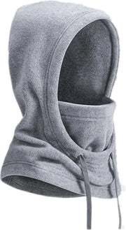 Muffa da bivacco grigia, maschera da sci, visiera invernale, protezione collo, sciarpa, impermeabile al vento, di lana, calda, resistente al freddo, cappello per uomini e donne