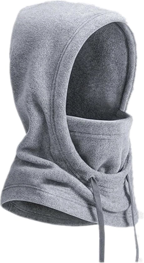 Muffa da bivacco grigia, maschera da sci, visiera invernale, protezione collo, sciarpa, impermeabile al vento, di lana, calda, resistente al freddo, cappello per uomini e donne
