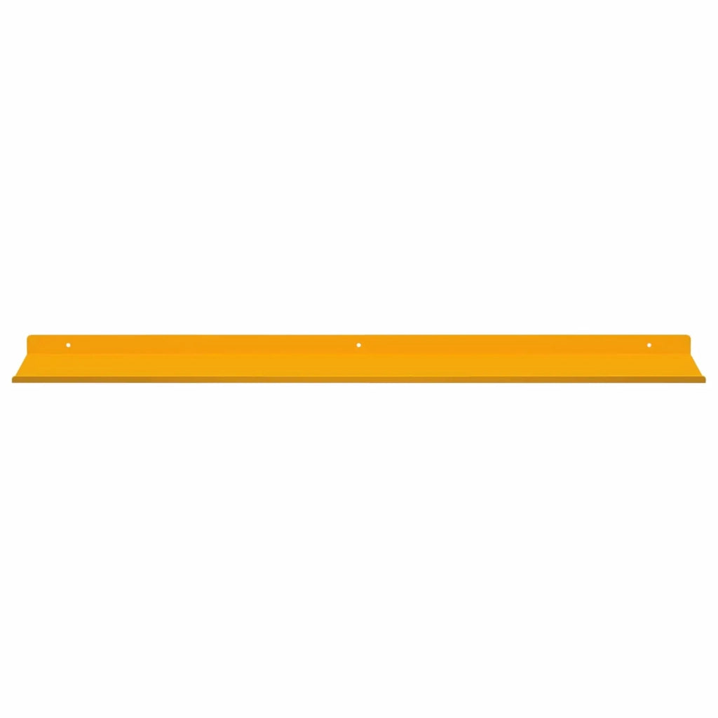 Mensola sospesa 2 pcs Giallo senape 80 x 18 x 2,5 cm Acciaio