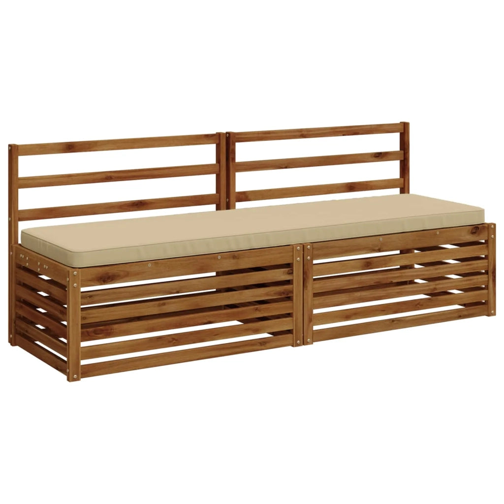 Cuscini per Panchina a 2 Pezzi VUGHT 2 pz 100% Poliestere Beige 952239