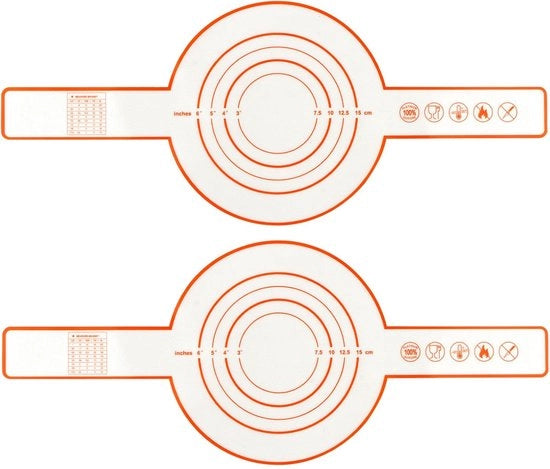 Due pezzi di matita per cucina in silicone - multifunzionale - con lungo manico - per forno, air fryer e microonde - 52,5×21,5×0,04cm