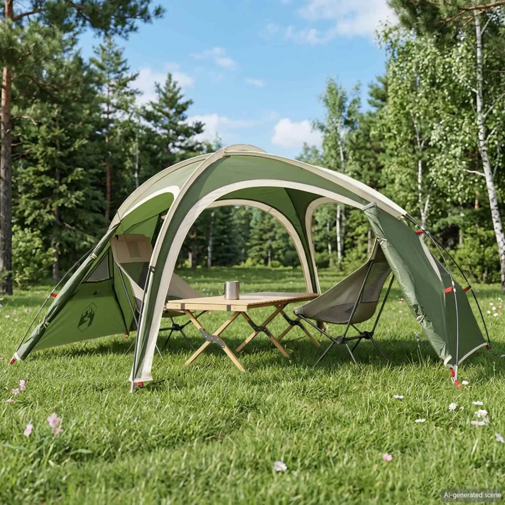 Tenda da trekking con telo impermeabile 2 persona Verde 42042214