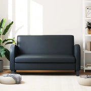 Divano | Divano da soggiorno | Sofa a 2 Posti in Pelle Artificiale Nero