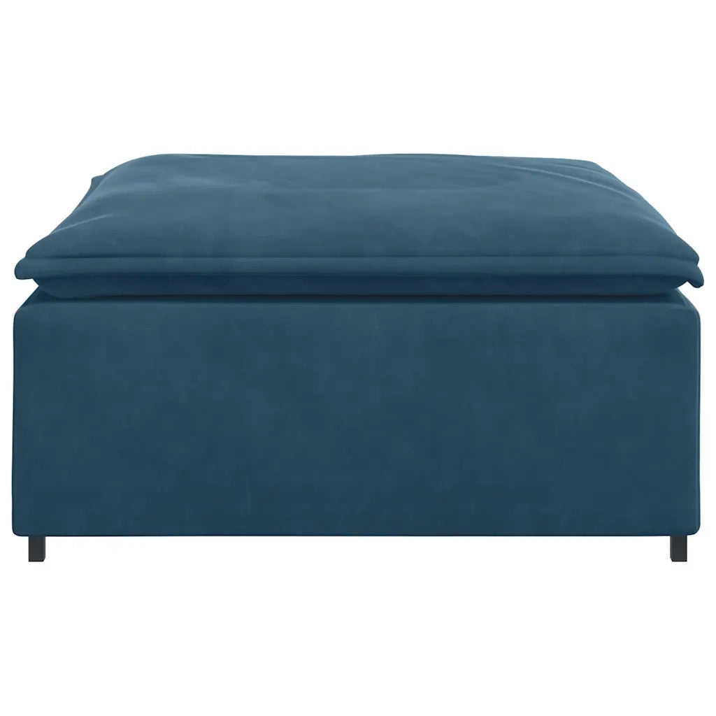 Modulo Poggiapiedi Divano Modulare Blu 100x100x48 cm