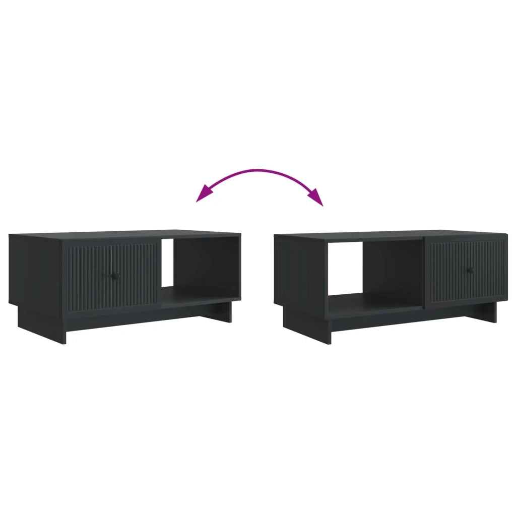Tavolino da salotto Nero 90 x 50 x 40 cm Legno ingegnerizzato